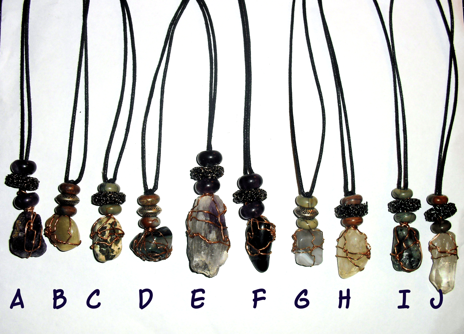 Wrapped Crystal Neck Pieces