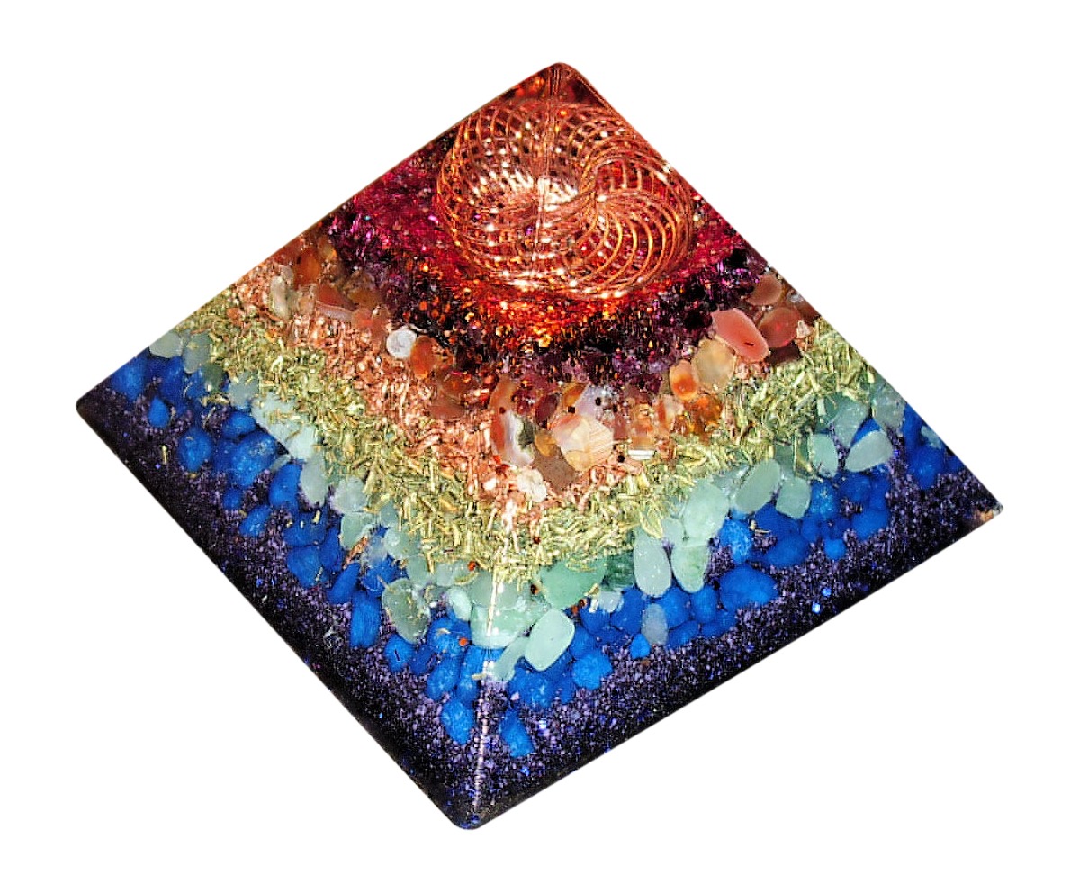 Rainbow Vortex Orgone Pyramid