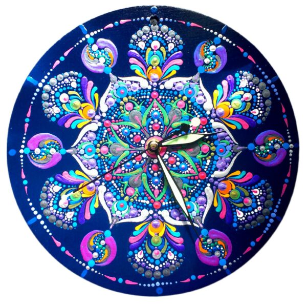clock mandala dot art