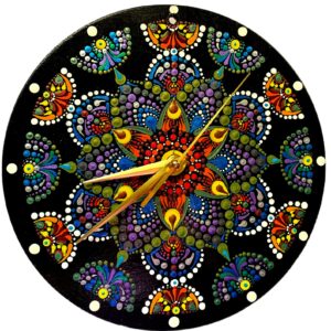 clock mandala dot art