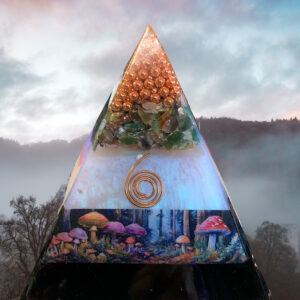 Wanderer Jasper Forest Orgone Pyramid - Shungite Activated