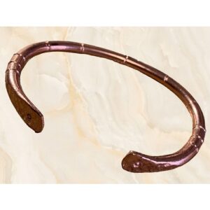 Double Flat End Copper Bracelet - thick gauge